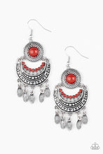 Load image into Gallery viewer, Mantra to Mantra Earrings - Red - SassyChicGlitz
