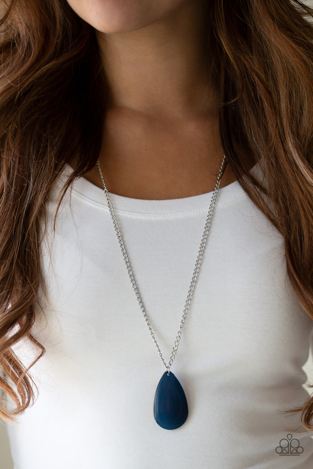 So Pop-YOU-lar Necklace - Blue - SassyChicGlitz