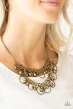 Load image into Gallery viewer, Warning Bells Necklace - Brass - SassyChicGlitz
