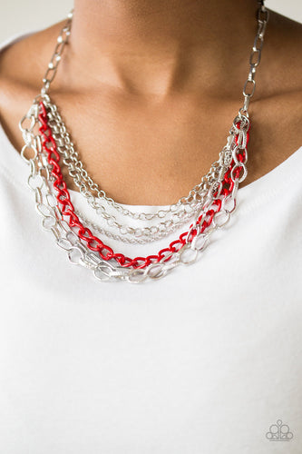 Color Bomb Necklace - Red - SassyChicGlitz