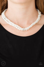 Load image into Gallery viewer, Put On Your Party Dress Necklace - Pearl White - SassyChicGlitz
