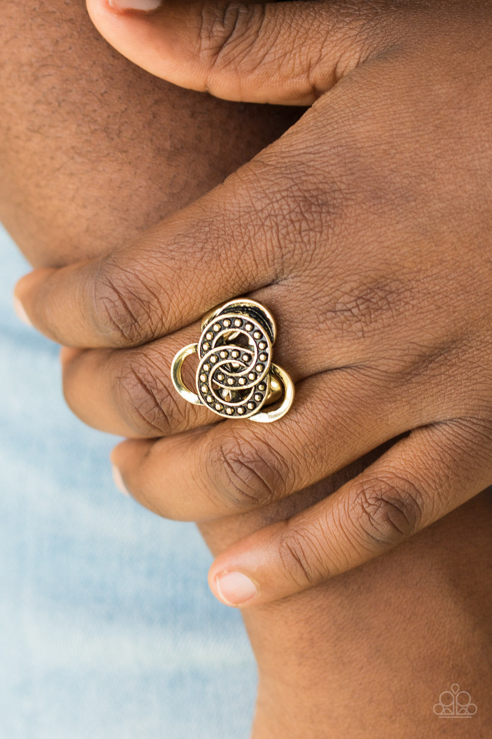 Dizzying Distraction Ring - Brass | SassyChicGlitz