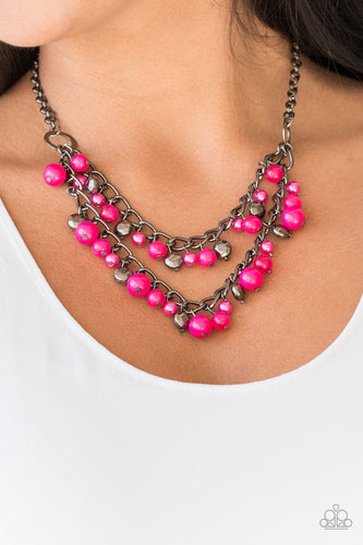 Watch Me Now Necklace - Pink - SassyChicGlitz
