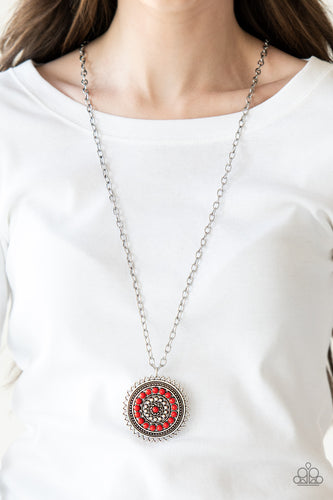 Lost SOL Necklace- Red - SassyChicGlitz