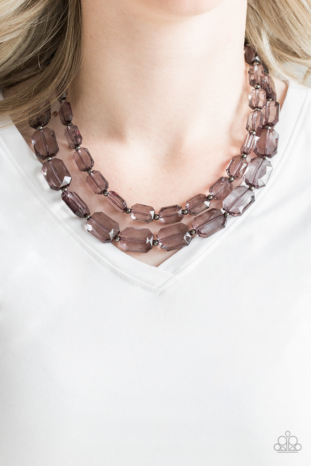 Ice Bank Necklace - Black - SassyChicGlitz