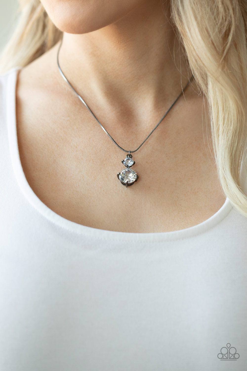 Top Dollar Diva Necklace - Black - SassyChicGlitz