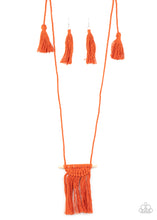 Load image into Gallery viewer, Between You and MACRAME Necklace - Orange - SassyChicGlitz
