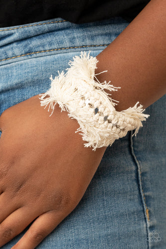 Homespun Hardware Bracelet - White - SassyChicGlitz
