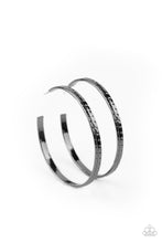 Load image into Gallery viewer, TREAD All About It Hoop Earrings - Black - SassyChicGlitz
