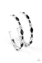 Load image into Gallery viewer, There Goes The Neighborhood Hoop Earrings - Black - SassyChicGlitz

