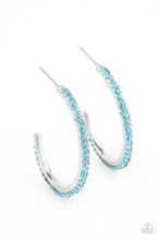 Load image into Gallery viewer, Dont Think Twice Hoop Earrings - Blue - SassyChicGlitz
