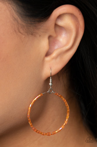 Colorfully Curvy Earrings - Orange - SassyChicGlitz