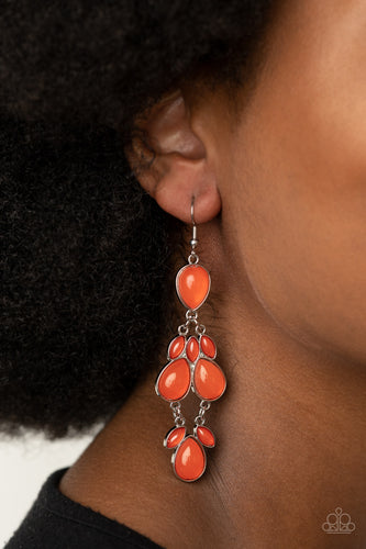 Superstar Social Earrings - Orange - SassyChicGlitz