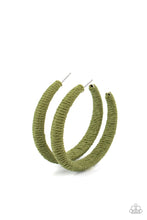 Load image into Gallery viewer, TWINE and Dine Hoop Earrings - Green - SassyChicGlitz
