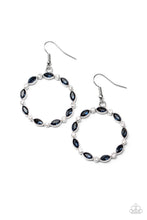 Load image into Gallery viewer, Crystal Circlets Earrings - Blue - SassyChicGlitz
