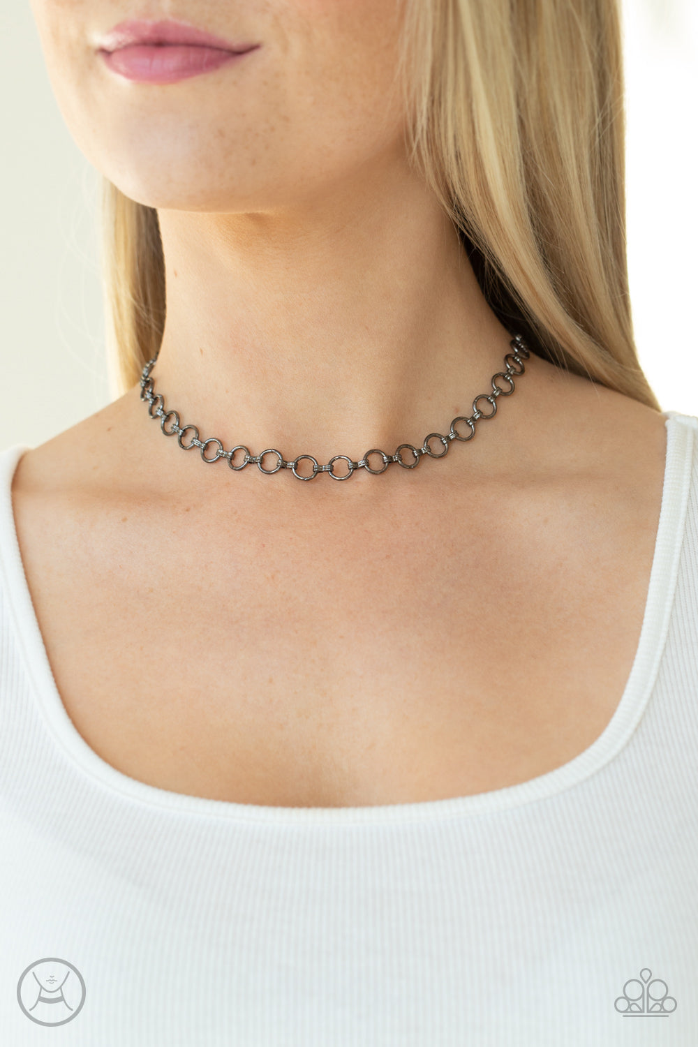 Insta Connection Choker Necklace - Black - SassyChicGlitz