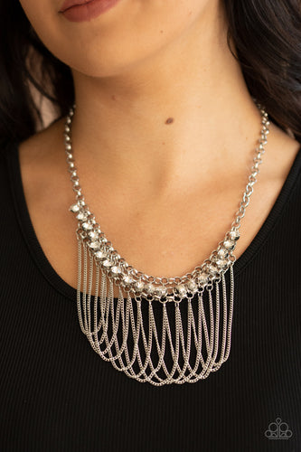 Flaunt Your Fringe Necklace - White - SassyChicGlitz