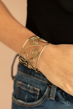 Load image into Gallery viewer, Groovy Sensations Bracelet - Brass - SassyChicGlitz
