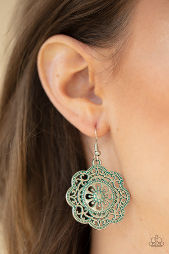Western Mandalas Earrings- Blue - SassyChicGlitz