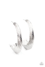 Load image into Gallery viewer, I Double FLARE You Hoop Earrings - Silver - SassyChicGlitz
