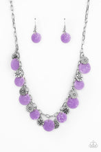 Load image into Gallery viewer, Flower Powered Necklace - Purple - SassyChicGlitz
