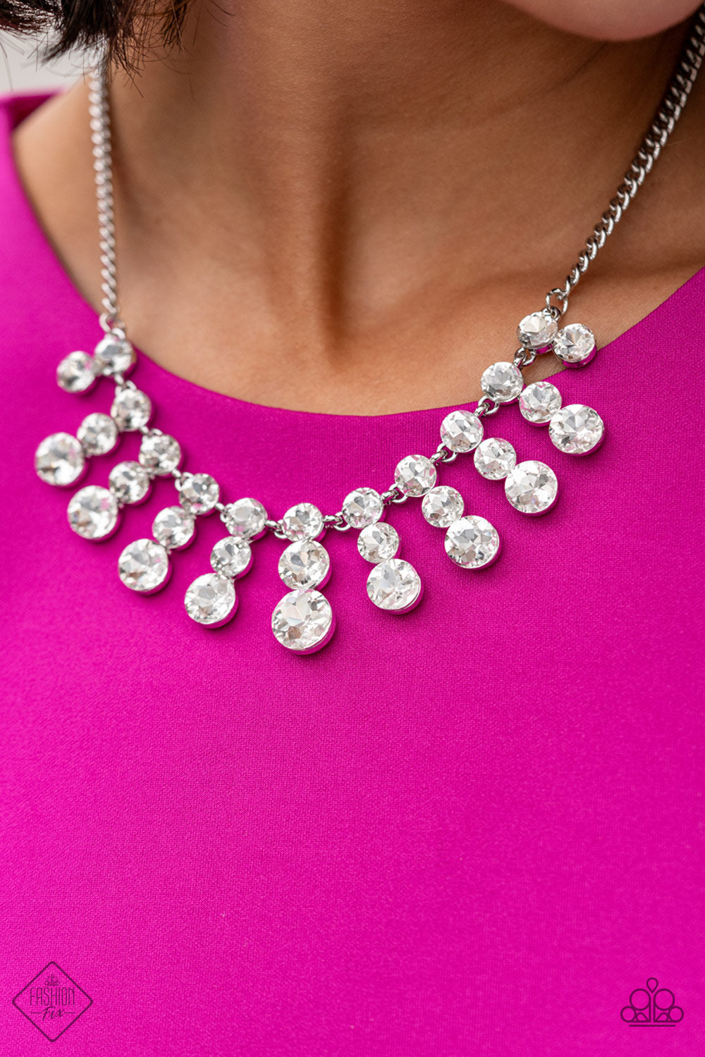 Celebrity Couture Necklace - White - SassyChicGlitz