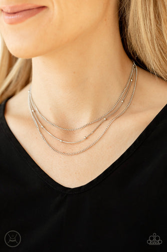 Subtly Stunning Choker Necklace- Silver - SassyChicGlitz