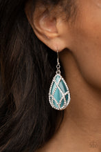 Load image into Gallery viewer, Crawling With Couture Earrings - Blue - SassyChicGlitz
