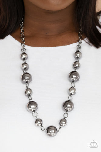 Commanding Composure Necklace - Black - SassyChicGlitz