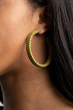 Load image into Gallery viewer, Suede Parade Hoop Earrings - Green - SassyChicGlitz
