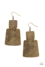 Load image into Gallery viewer, Tagging Along Earrings - Brass - SassyChicGlitz
