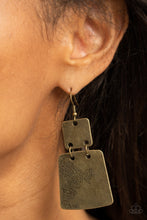 Load image into Gallery viewer, Tagging Along Earrings - Brass - SassyChicGlitz
