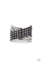 Load image into Gallery viewer, Classic Crossover Ring - Blue - SassyChicGlitz
