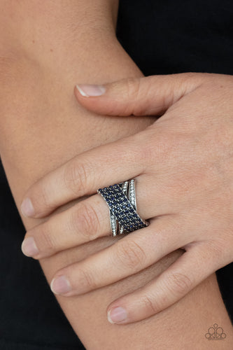 Classic Crossover Ring - Blue - SassyChicGlitz