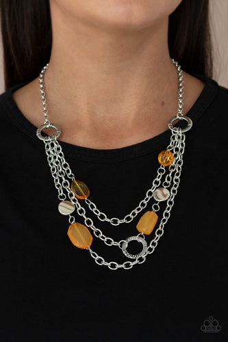 Oceanside Spa Necklace - Orange - SassyChicGlitz