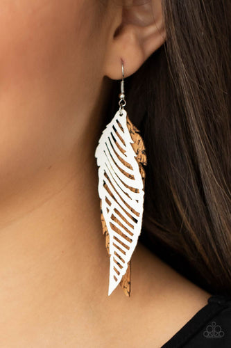 WINGING Off The Hook Earrings - White - SassyChicGlitz