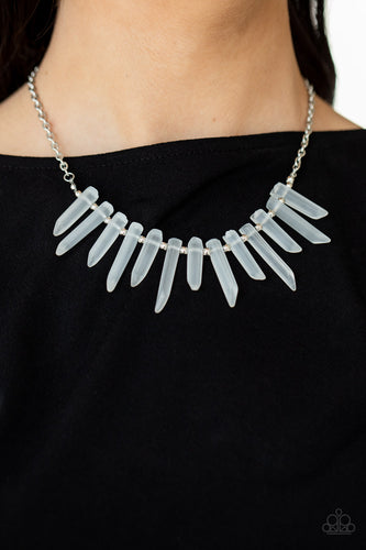 Ice Age Intensity Necklace - White - SassyChicGlitz