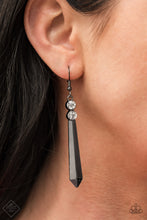 Load image into Gallery viewer, Sparkle Stream Earrings - Black - SassyChicGlitz

