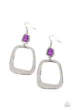 Load image into Gallery viewer, Material Girl Mod Earrings - Purple - SassyChicGlitz
