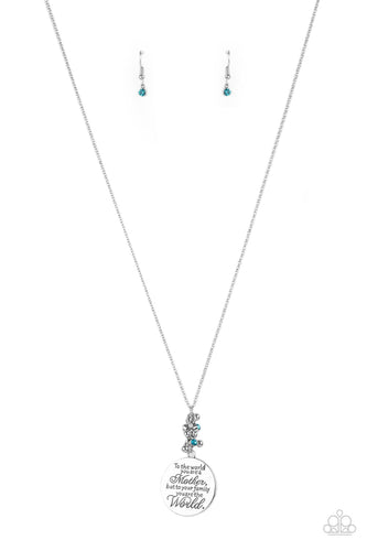 Maternal Blessings Necklace - Blue - SassyChicGlitz
