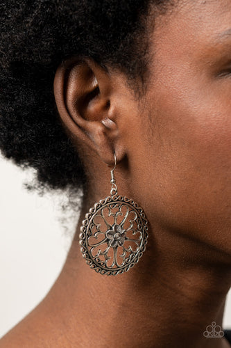 Floral Fortunes Earrings - Silver - SassyChicGlitz