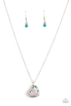 Load image into Gallery viewer, Happily Heartwarming Necklace - Blue - SassyChicGlitz
