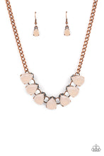 Load image into Gallery viewer, Above The Clouds - Bold Copper teardrop shaped gem necklace - SassyChicGlitz
