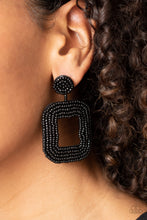 Load image into Gallery viewer, Beaded Bella Earrings - Black - SassyChicGlitz
