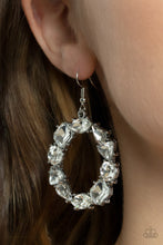 Load image into Gallery viewer, GLOWING in Circles - White Earring - SassyChicGlitz
