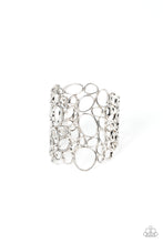 Load image into Gallery viewer, All Turned Around - asymmetrical silver circular frames Silver bracelet - SassyChicGlitz
